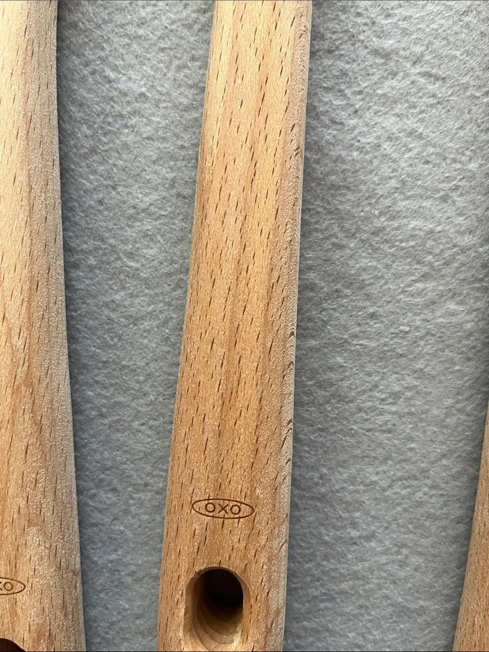 OXO Wooden 3-Piece Cooking Spoon & Spatula Set - Light Natural
